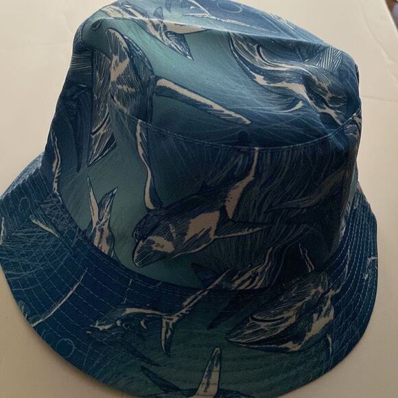 NEW! Bucket Hats Blue Whales Nautical Ocean Print - Picture 6 of 6